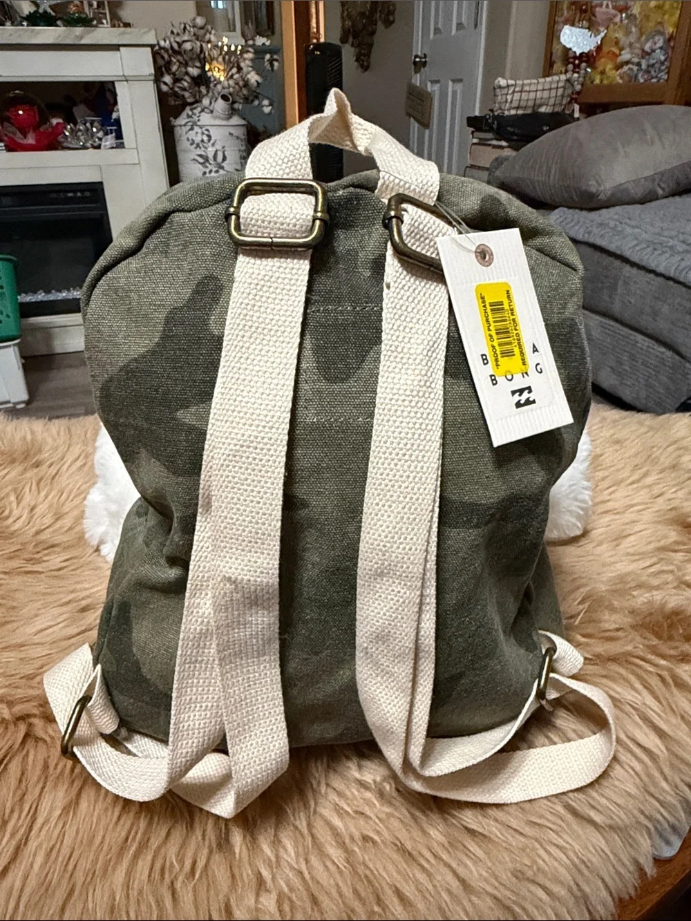 Billabong Small Camo Canvas Backpack NWT